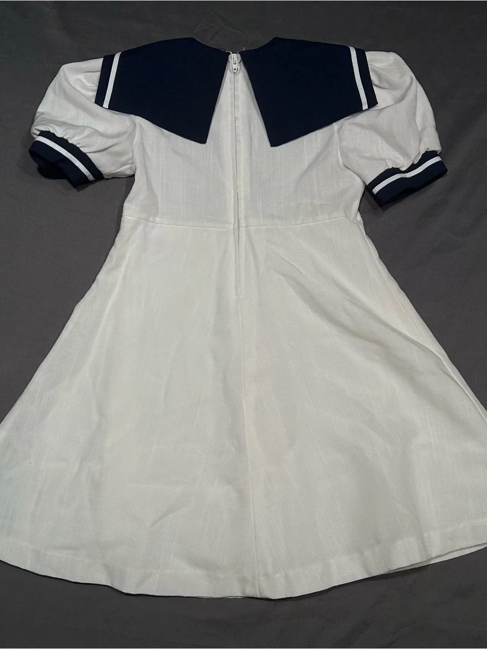 Vintage Florence Eiseman Girls White Nautical Sailor Dress